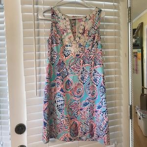 Lilly Pulitzer Shell Me About It Shift Dress SZ 4